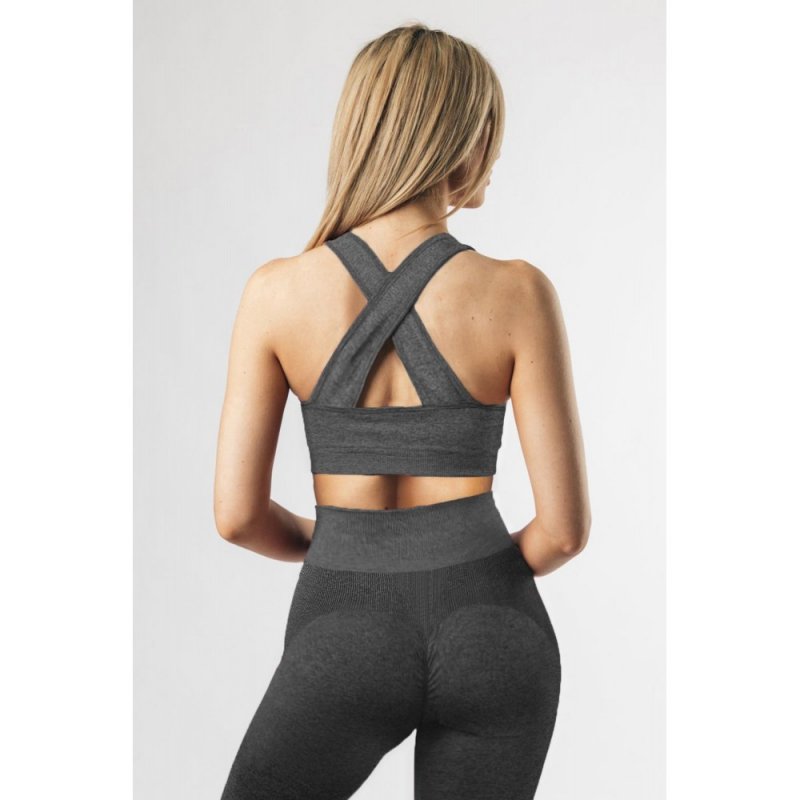 Black Criss Cross Bra and High Waist Leggings Sports Wear