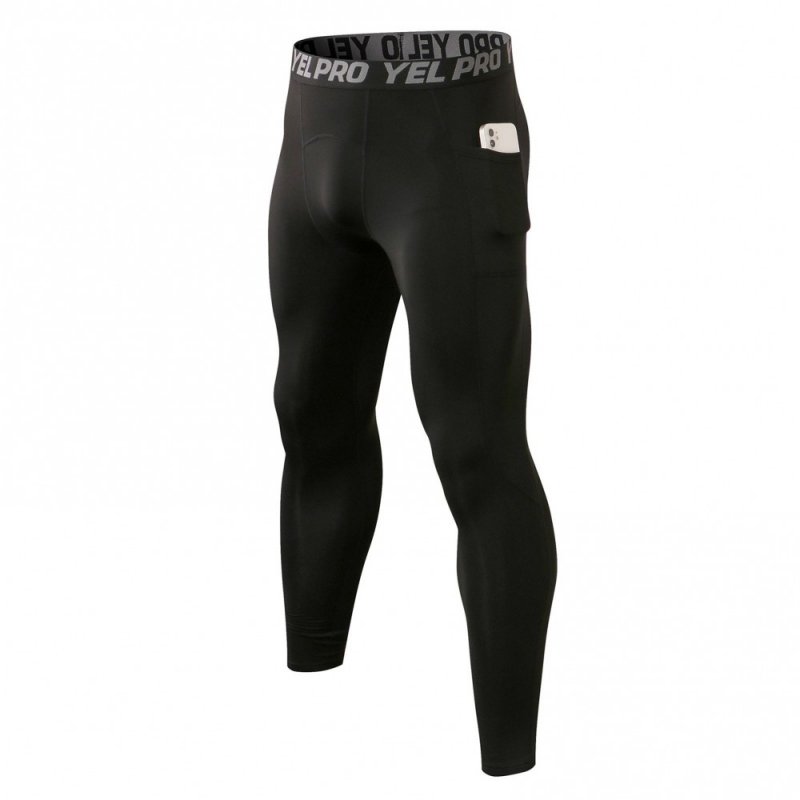 Men Sport Pants Fleece Warm Bodycon Stretchy Moisture-wicking Pocket Running Workout Sportswear