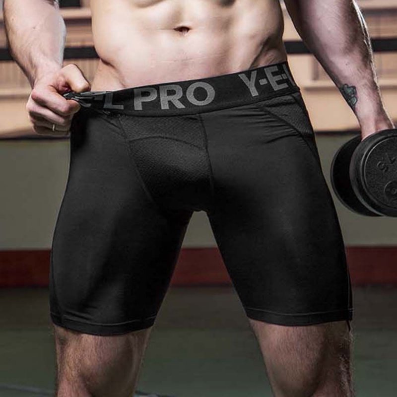 Men Quick Dry Shorts Running Leggings Running Tights Gym Training Fitness Sport Shorts Leggings Male Underwear