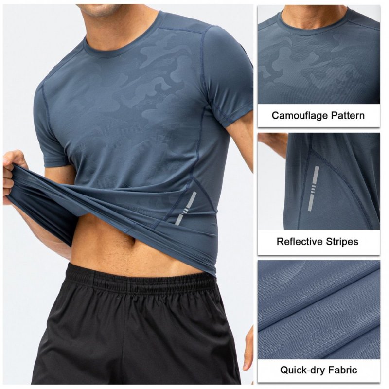 Men Women Sport T-Shirt Short Sleeve O Neck Shirts for Running Workout Hiking Outdoor