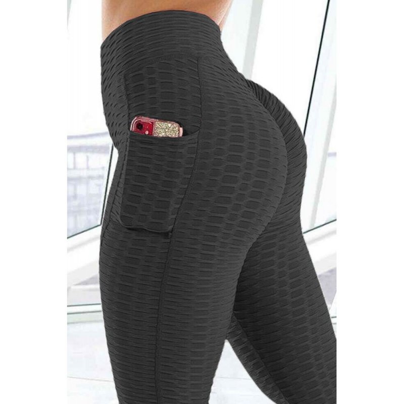 Black Pockets Butt Lift High Waist Anti-Cellulite Yoga Pants